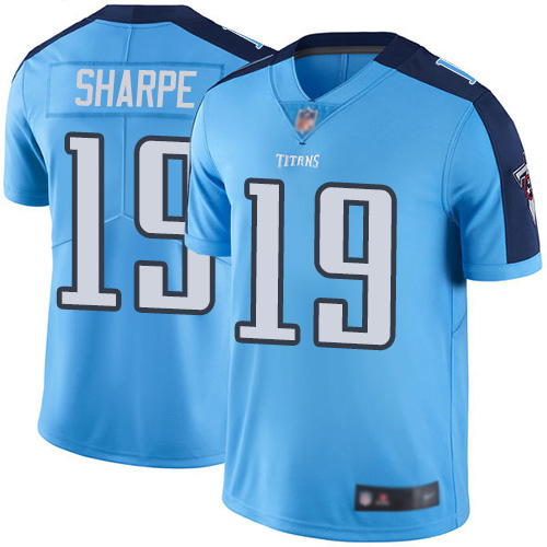 Tennessee Titans Limited Light Blue Men Tajae Sharpe Jersey NFL Football #19 Rush Vapor Untouchable->tennessee titans->NFL Jersey